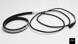 LED strip on a magnetic strip + wire with a connector