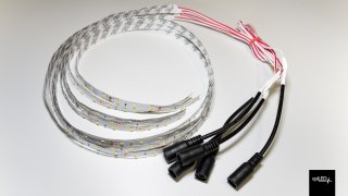 LED strip with a wire ended with a connector 01