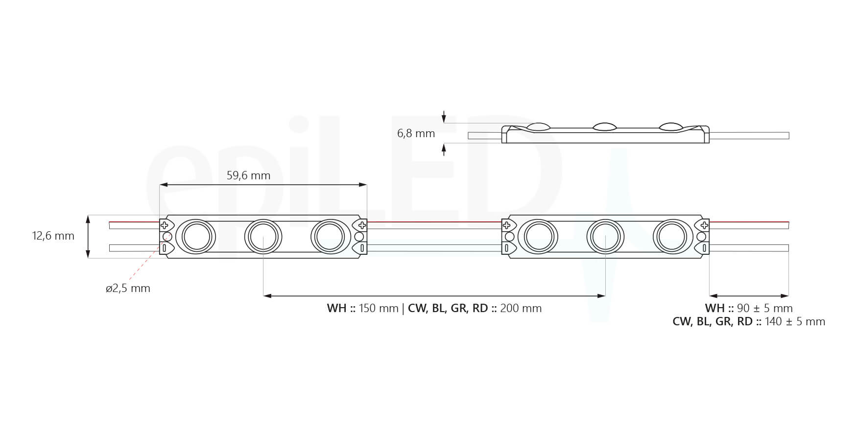 led-modul-stelar-rozmery