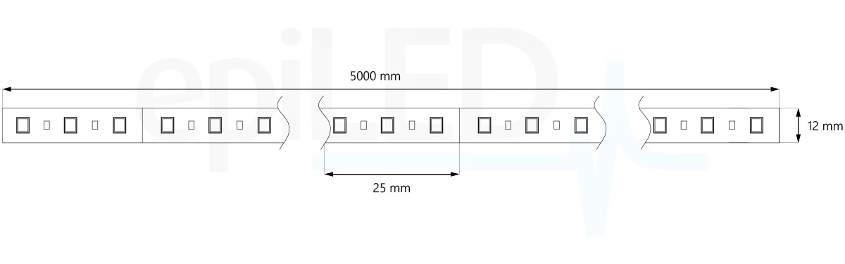 LED Streifen EMPI-d-extrud Abmessungen