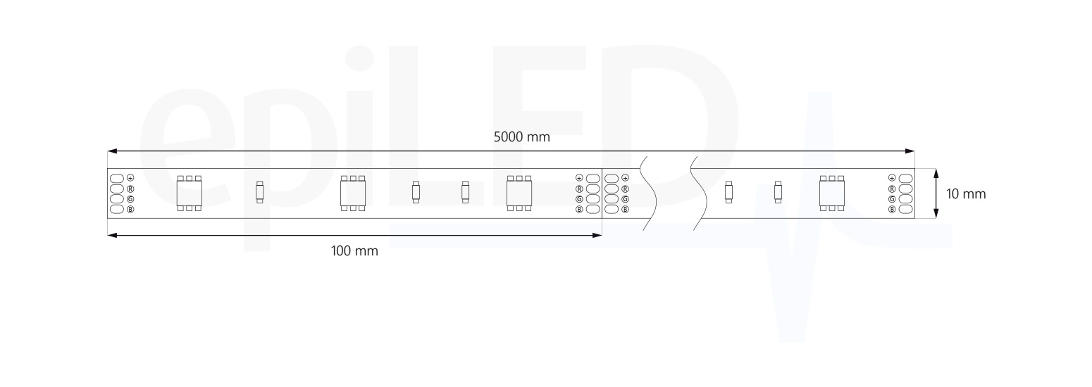 Taśma LED RGB-30 wymiary Taśma LED RGB-30 wymiary
