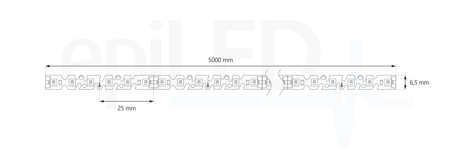 Taśma LED ZigZag-120 wymiary Taśma LED ZigZag-120 wymiary